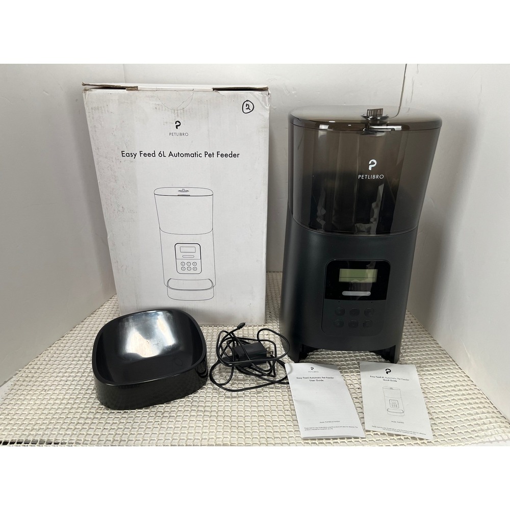 Petlibro Easy Feed 6L Automatic Pet Feeder Black LCDWiFi‎ Programmable